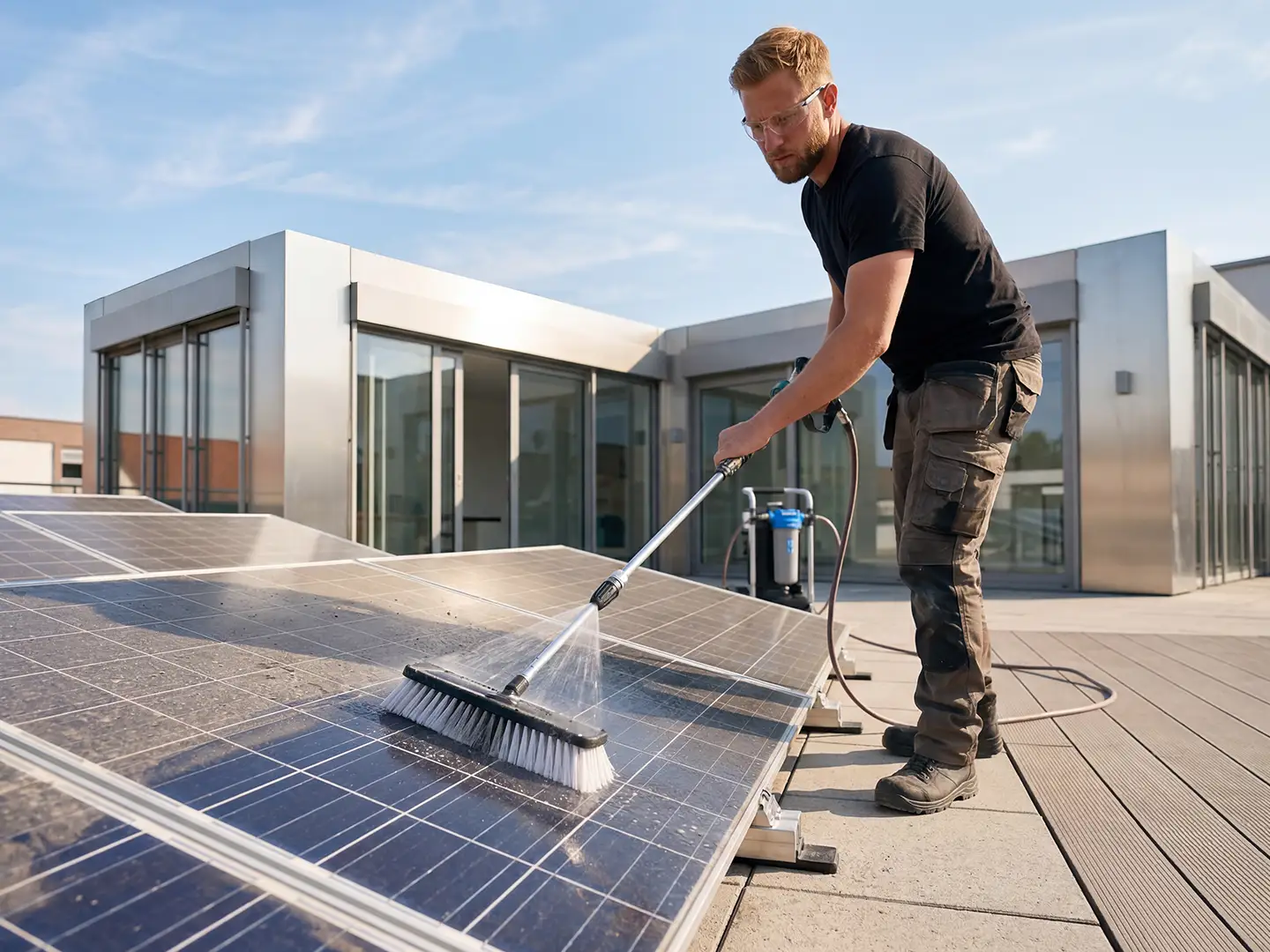 Klempokom - Čištění fotovoltaických panelů